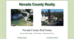 Desktop Screenshot of nevadacountyrealty.com