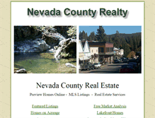 Tablet Screenshot of nevadacountyrealty.com